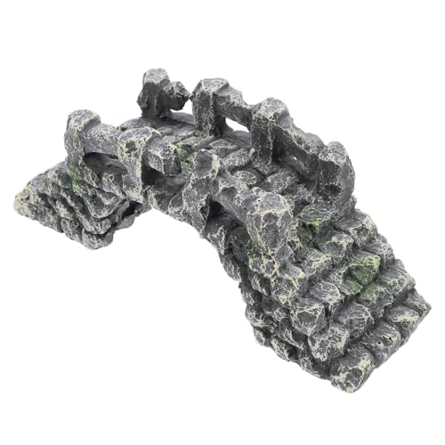 POPETPOP Miniature Resin Arch Bridge Fish Tank Decor Aquarium Landscaping Ornament for Freshwater and Saltwater Aquariums