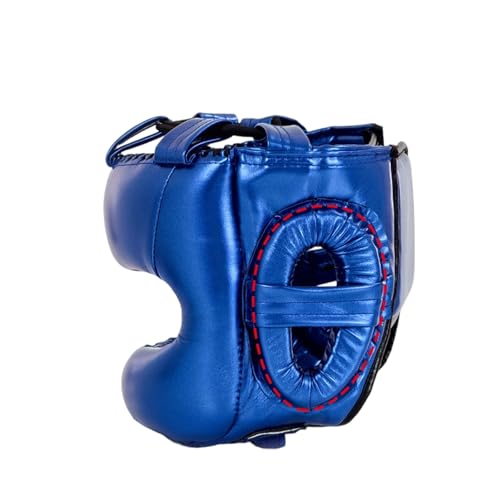 Adjustable Boxing Headgear with Full Coverages Protections Easy Liners Kickboxing Helmet for Athletes Present Muay Thai Helmet - color: White