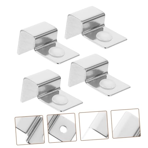 Ipetboom 3sets Stainless Steel Aquarium Clips 10mm Easy Install Tank Mounting Clip for Glass Cover 4pcs*3