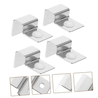 Ipetboom 3sets Stainless Steel Aquarium Clips 10mm Easy Install Tank Mounting Clip for Glass Cover 4pcs*3