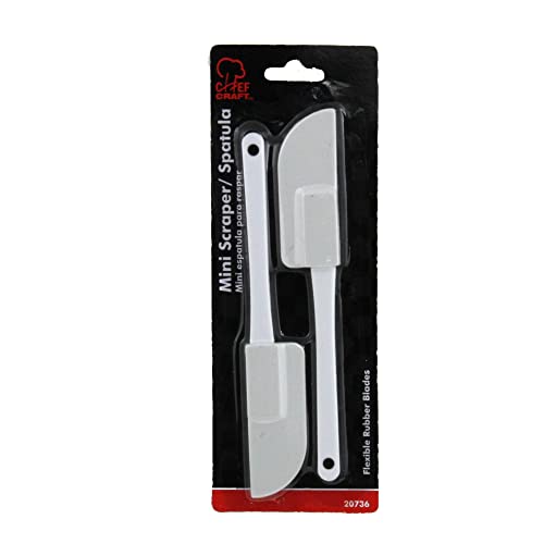 Chef Craft Select Plastic Mini Spatula Set, 6 inches in length 2 piece set, White - style: Mini Spatula Set