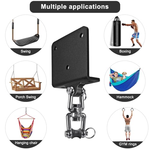 Kipika Heavy Bag Hanger Wall Mount Punching, Heavy Duty Boxing Bag Bracket for Home Gym Indoor Training, Adjustable & Rotatable Punching Bag Bracket for Boxing, Muay Thai - color: ‎H: 360° Swivel beam hanger