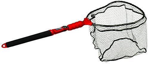 Ego S2 Slider Fishing Net, Ultimate Fishermen’s Tool, Telescoping Handle, Replaceable Head, Salt & Freshwater, 2 Year Warranty - color: Red/Black, size: 18" to 36" Handle, 17" x 19" Hoop