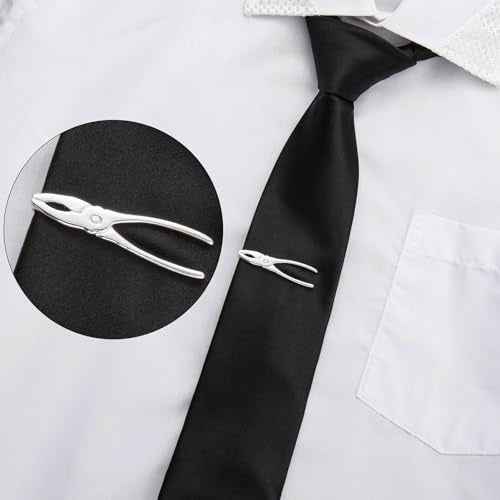 HAWSON 2/2.2 Inch Various Tie Clips for Men Unique, Personalized Novelty Tie Bars Pins Tacks, Funny Theme Wedding Holiday Gifts for Husband Groomsmens - style: Pliers