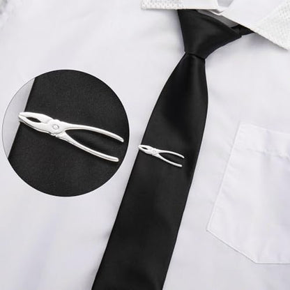 HAWSON 2/2.2 Inch Various Tie Clips for Men Unique, Personalized Novelty Tie Bars Pins Tacks, Funny Theme Wedding Holiday Gifts for Husband Groomsmens - style: Pliers
