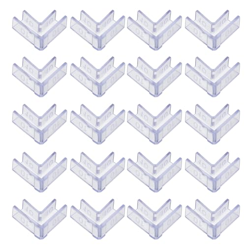 FUOYLOO 25pcs Fish Tank Glass Corner Protectors 90-Degree L-Shaped Edge Guards 10mm Thick Aquarium Corner Pads for Furniture Safety and Childproofing
