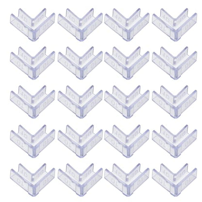 25pcs Aquarium Glass Corner Protectors 10mm PVC Edge Guards for Fish Tank Safety and Furniture Protection, L-Shaped 90° Thickened Non-Adhesive Corner Guards for Home Use
