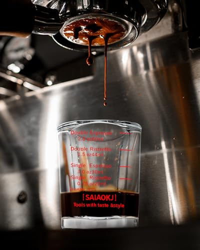 Shot Glasses Measuring Cup Set 2PACK Espresso Shot Glasses Liquid Heavy Glass 2oz/60ml, Father's Day(Red) - color: 2 Pack-ZRed