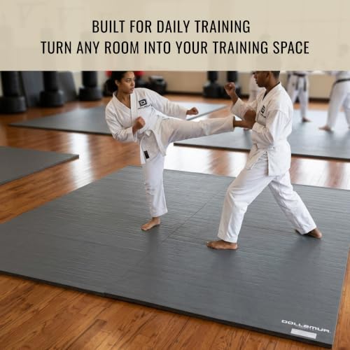 Dollamur 10'x10'x1.25" Jiu-Jitsu Mat - color: Charcoal Gray