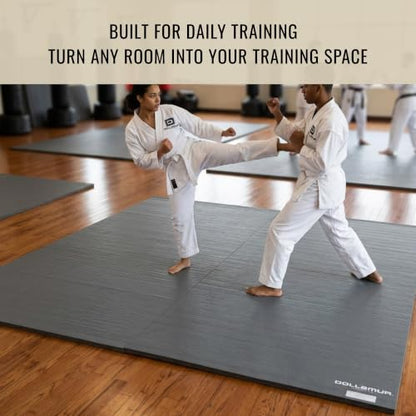 Dollamur 10'x10'x1.25" Jiu-Jitsu Mat - color: Charcoal Gray
