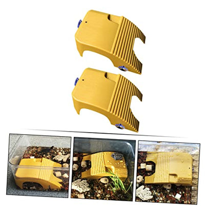 2pcs Turtle Climbing Platform Yellow Wax Basking Stand for Aquatic Turtles Easy to Clean Material for Tanks and Aquariums and Climbing Dock