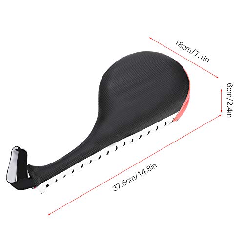 Taekwondo Kick Pad, High Dense Sponge Double Clapper Kicking Pad Striking Pad TKD Kicking Targets Training Paddles with Wrist Strap for Karate Taekwondo Kickboxing Training - color: Black