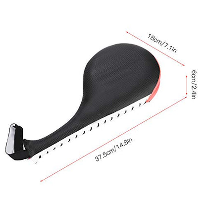 Taekwondo Kick Pad, High Dense Sponge Double Clapper Kicking Pad Striking Pad TKD Kicking Targets Training Paddles with Wrist Strap for Karate Taekwondo Kickboxing Training - color: Black