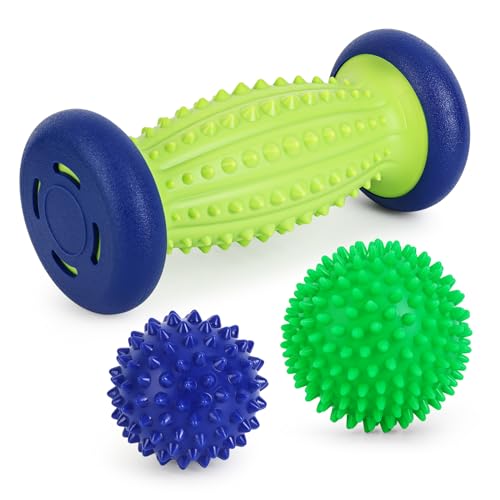 Maliton Massage Ball Set - 3 in 1 - with Foot Roller & Spiky Balls