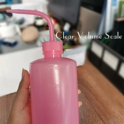 Valchoose 500ml Pink Plant Water Bottle, Safety Squeeze, No Spill, 2 Pack - color: Pink, size: 2x500ml