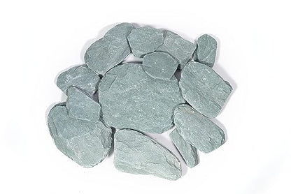 River Slate Stone Natural Rocks(18lbs, 3~9 inches,13pcs) for Aquariums, paludariums, Terrariums, Reptile, and Amphibian Enclosures Decorative of Stream's Caves and Caverns - size: 15 River Slate Stone(3-9 inches,18lbs)