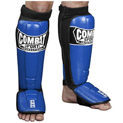 Combat Sports Pro-Style MMA Shin Guards - color: Blue, size: X-Large