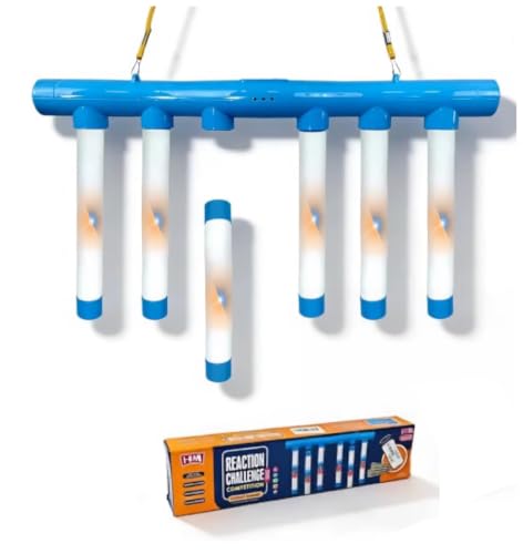Reflex Drop Sticks Challenge Game with Remote Control - 3 Adjustable Speed Modes, Light-Up Hand-Eye Coordination & Reaction Training Toy, Fun Glowing Catch Game for Kids & Adults