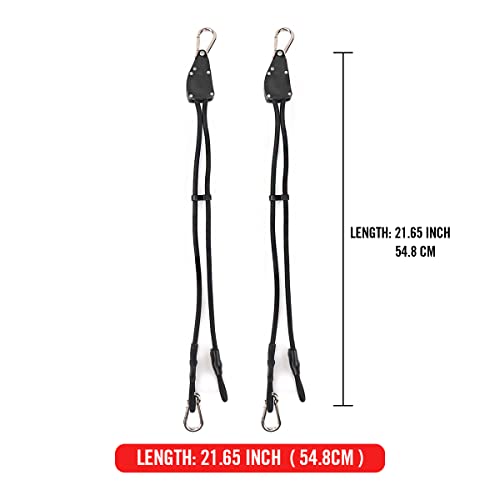 Flex Double End Punching Bag and Extra Adjustable Bungee Cords Bundle - Complete Home & Gym Exercise Equipment Set for Men & Women