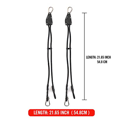Flex Double End Punching Bag and Extra Adjustable Bungee Cords Bundle - Complete Home & Gym Exercise Equipment Set for Men & Women