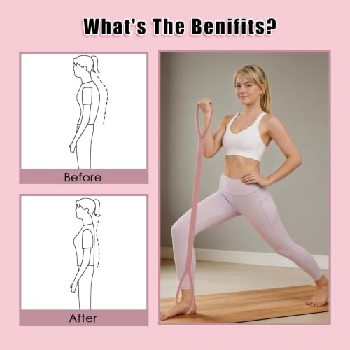 Figure 8 Resistance Bands with Handles,Silicone Exercise Band Set | Upgraded 8-Shaped Stretch Bands for Women Home Working Out Arms Back Legs Pilates Yoga Physical Therapy Multi Packs - color: Extended Version: 3Pcs 15Lb & 25Lb & 35Lb