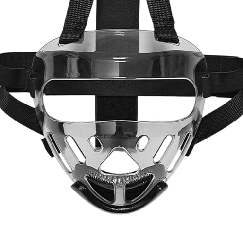kowaku Transparent Taekwondo Sparring Mask, PC Face Shield with Chin Pad for Kickboxing Boxing Karate Training