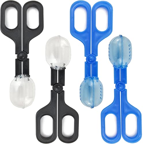 4PCS Reptile Feeding Clamp & Poop Scoop - Cage & Fish Tank Cleaning Tools for Gecko, Lizard & Bearded Dragon