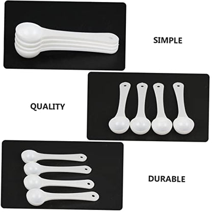 Mobestech 60pcs Pet Medicine Measuring Spoons Gram Quantitative Scoops for Precise Powder Measurement Lightweight Pet Supplies for Easy Dosing Fish Tanks and Animals