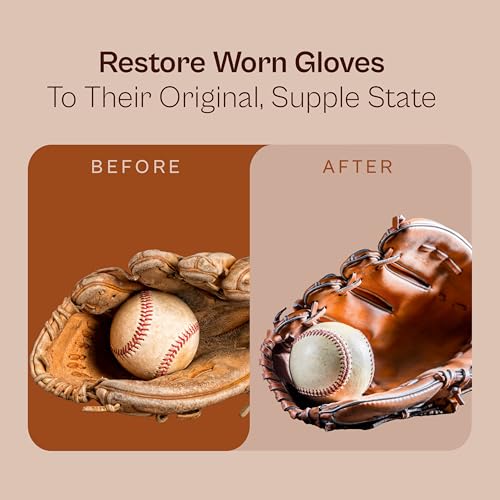 SARNA BASEBALL Glove Oil for Softball & Baseball Gloves, 8 Oz – Lanolin-Based Formula, Helps Soften Leather & Prevents Cracking – Game-Ready Glove Oil to Break in Gloves - size: 8oz Baseball