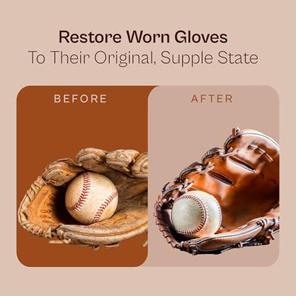 SARNA BASEBALL Glove Oil for Softball & Baseball Gloves, 8 Oz – Lanolin-Based Formula, Helps Soften Leather & Prevents Cracking – Game-Ready Glove Oil to Break in Gloves - size: 8oz Baseball