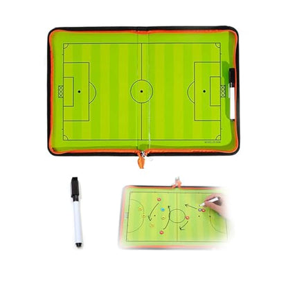 Soccer Coaching Board Soccer Coaches Clipboard Tactical Magnetic Board Kit,Portable Strategy Coaches Board with Dry Erase, Marker Pen and Zipper Bag,Football Coaching Board