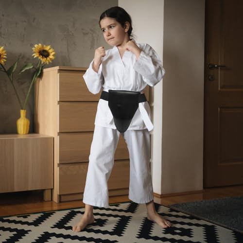 Professional Groin Protector for Contact Sports Training Black PU