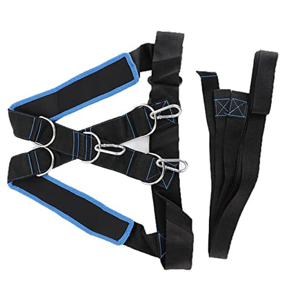 Alomejor Speed Strength Training Sled Shoulder Harness with Resistance Band Belt Adjustable Comfort Ideal for Speed and Endurance Training