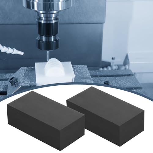 2PCS Black HDPE Plastic Block, Polyethylene Tapping Block, Polyethylene Solid Plastic Block for Machining, Flooring Home, Prototyping, Home Improvements, DIY Projects, Engineering (2" x 3" x 6")