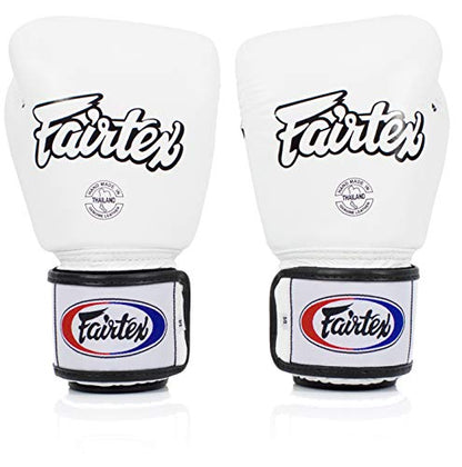 Fairtex BGV1BR Breathable Boxing Gloves, Lightweight Shock Absorbent Gear - color: White, size: 14 oz