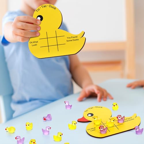 Seenelling 6 Set Cruise Duck Kits for Hiding Tic Tac Toe Duck for Cruise Ship Keep or Hide Gifts with Storage Bag Fish Extender Gifts for Ship Travel Hiding Essentials Birthday Party