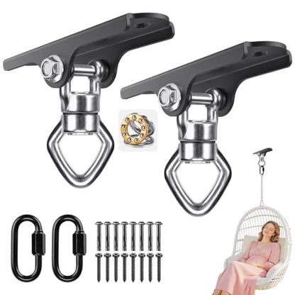 2Pcs 360° Swivel Swing Hanger with Ball Bearing Swing Ceiling Mount Bracket - color: Ball Bearing 360° Swivel Diamond Hook ( 2 Pack )