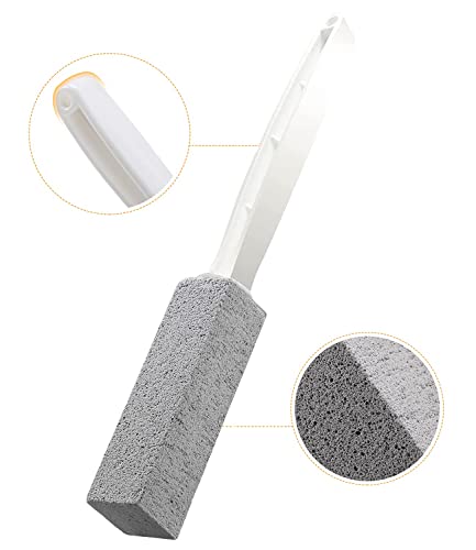 Kadden 2 Pack Toilet Cleaner Hard Water Build up Remover with Ergonomic Handle, Pumice Stone Cleanning Tool Stain Hard Water Ring Cleaner for Toilet, Pool, Bathroom, Sink - style: Long Handle
