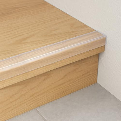 4 FT Clear Plastic Angle – 1 1/4" x 1/8" – Transparent Plastic Corner Guard – Edge Protector Trim for Walls, Furniture, Counters & DIY Projects