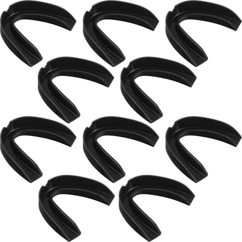 BBTO 20 Pieces Sports Mouth Guard Boxing Mouth Protection Athletic Mouthpiece for Football Basketball Hockey Karate Rugby Match(Adult (11 Yrs & Above),Black) - color: Black, size: Adult (11 yrs & Above)