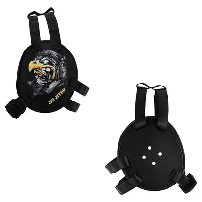 ROAR-INT BJJ Ear Guard New Easy to Adjust Design Wrestling Protective Headgear Wrestling Ear Guard MMA Jiu Jitsu - color: Tiger-Eagle/Black (2pcs)