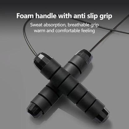 ：Adjustable Jump Rope, Speed Skipping Rope with Ball Bearings for Fitness