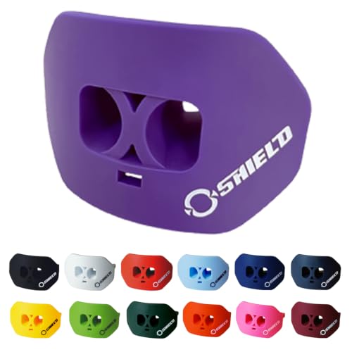 O Shield Core Football Mouth Guard, Detachable Strap - color: Purple