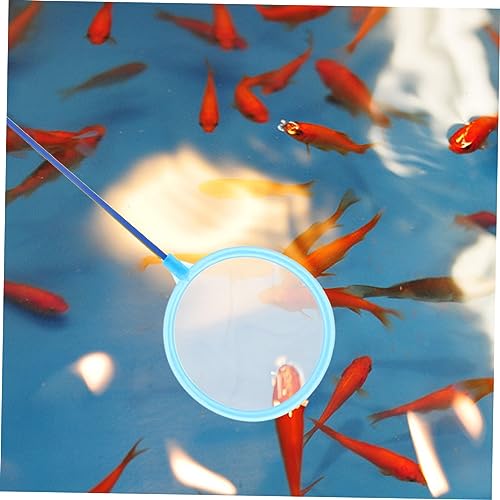 POPETPOP 8pcs Dense Mesh Aquarium Fishing Net with Non-Slip Handle Portable Impurities Tool for Easy Fish Capture and Maintenance Selection