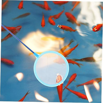 POPETPOP 8pcs Dense Mesh Aquarium Fishing Net with Non-Slip Handle Portable Impurities Tool for Easy Fish Capture and Maintenance Selection