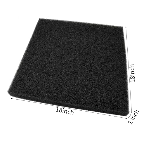 Aquarium Filter Bio Sponge Pad, Foam Sponges Filter Media, Cut fit it Filter Accessories for Fish Tanks and Ponds (18"x18"x1.6" (35PPI) 2 Pack)