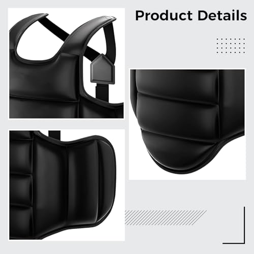 Reversible Boxing Body Protector, Karate Chest Protector, Taekwondo Chest Guard, Black and White XL, for Adults and Kids