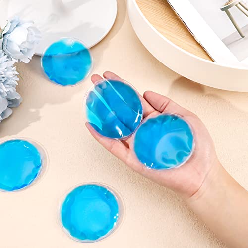 Reusable Ice Packs for Injuries, 10 Pack Round Ice Packs for Face | Gel Ice Pads, Small Hot Cold Compress Ice Bag for Eyes After Surgery, Face, Wisdom Teeth, Breast Surgery, Blue - size: 2.75 Inch