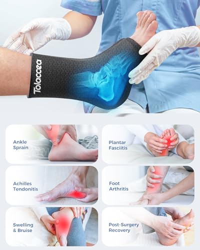 Ankle Ice Pack Wrap PRO, Reusable Gel Foot Ice Pack for Cold Therapy | Heel Foot Ice Pack, Targeted Ankle ColdFocus Cooling, Stays Flexible Frozen, Hot&Cold Therapy, Easy Wear - size: XLx1, style: Pro