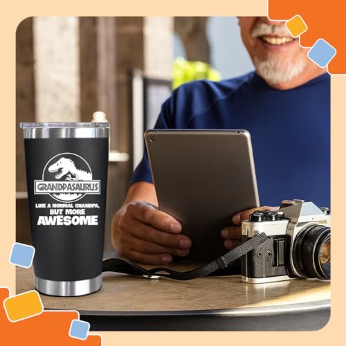 NewEleven Fathers Day Gift For Grandpa From Granddaughter, Grandson - Gift Ideas For Grandfather, New Grampa, Promoted To Grandfather, Grandchildren, Grandkid - 20 Oz Tumbler